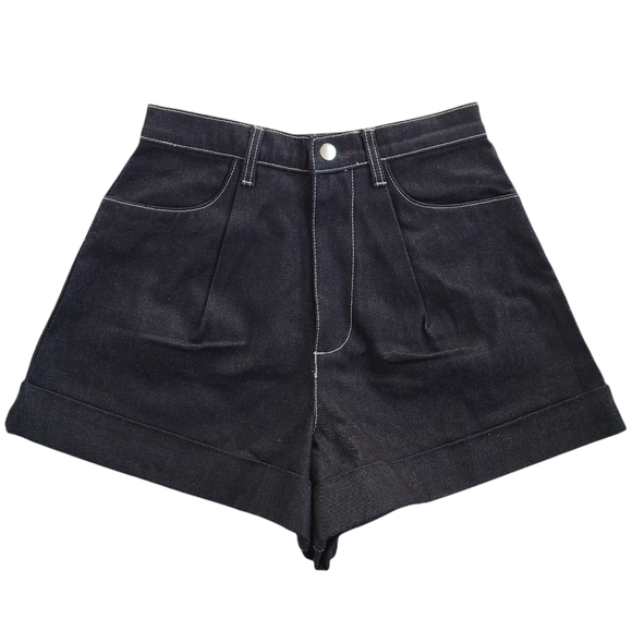 WeWoreWhat Indigo Jean Cuff Shorts NWT - Picture 2 of 7